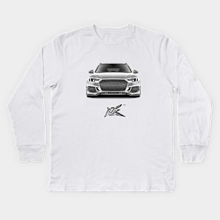 audi rs4 white Kids Long Sleeve T-Shirt